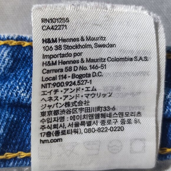 H&M 90's Baggy Jeans women's sz 12 medium washed denim blue recycled collection - Picture 9 of 14